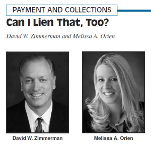 Header for "Can I Lien That, Too?" published in Construction Lawyer, Volume 28, No. 4, Fall 2008